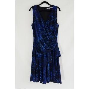 Luxe By Carmen Marc Valvo Tiered Wrap Dress